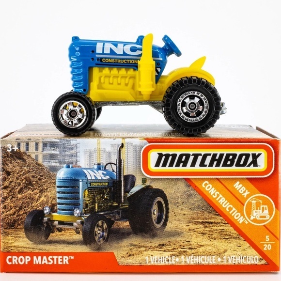 MATCHBOX Other - 2018 Matchbox Power Grabs 5/20 Crop Master BLUE | YELLOW | INC CONSTRUCTION